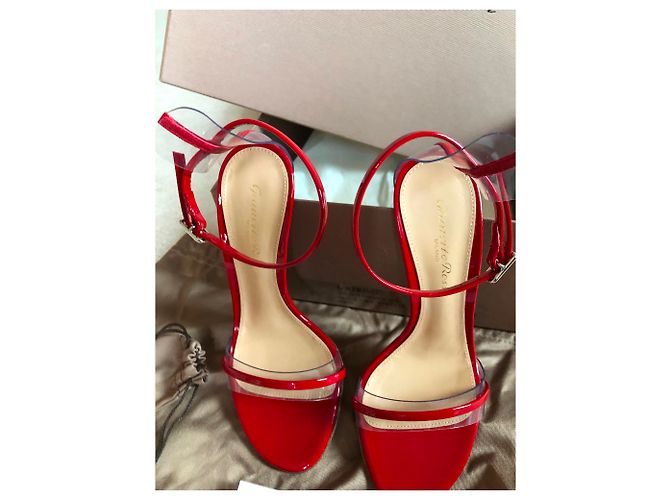 Gianvito Rossi G string vernice Tabasco Red - vista 16