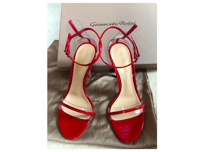 Gianvito Rossi G string vernice Tabasco Red - vista 17