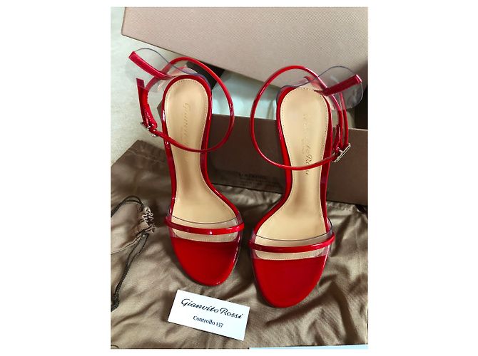 Gianvito Rossi G string vernice Tabasco Red - vista 18