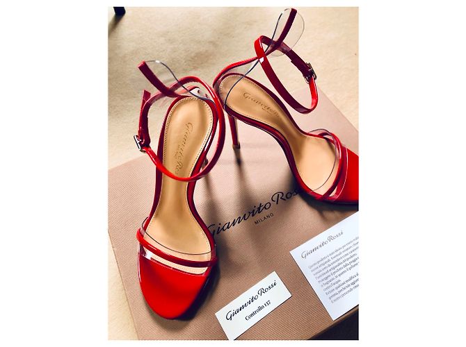 Gianvito Rossi G string vernice Tabasco Red - vista 6