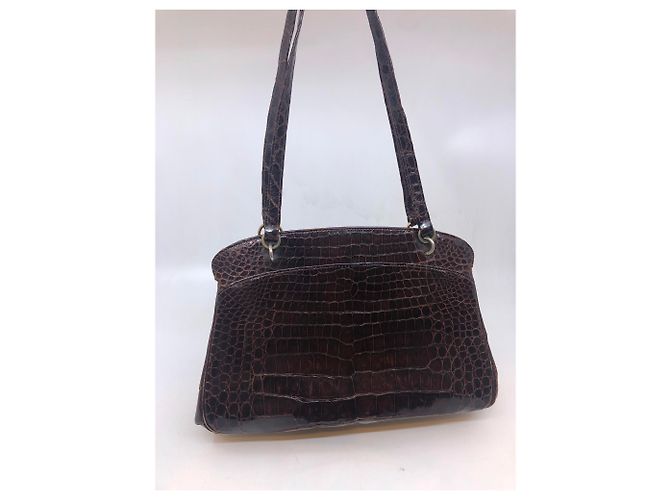 Autre Marque Petit sac croco vintage - vue 2