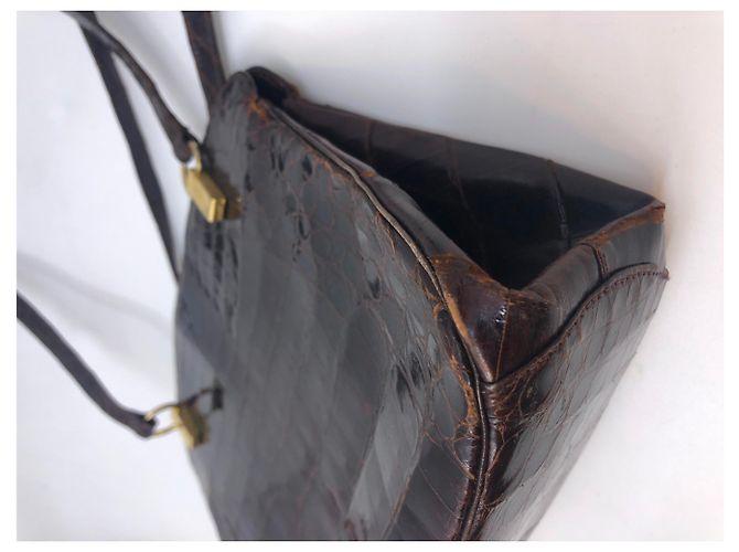Autre Marque Petit sac croco vintage - vue 4