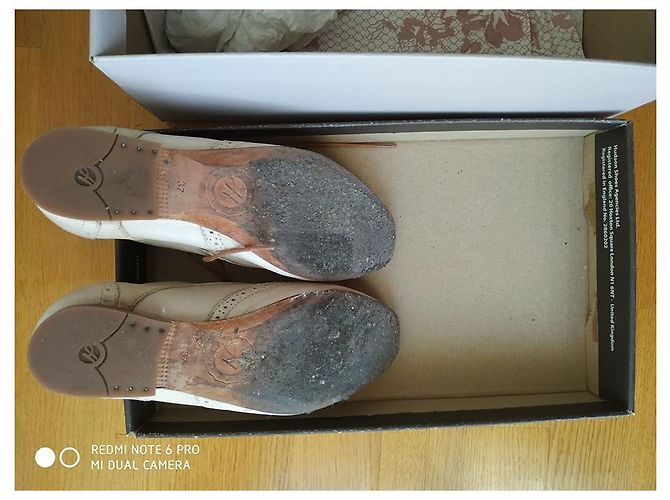 Scarpe Oxford H by Hudson in pelle crema Crudo - vista 5