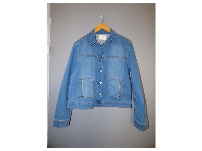 Ikks Blaue Kurze Jeansjacke Baumwolle Größe 44 Hellblau - Ansicht 10