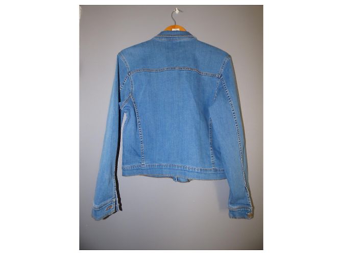 Ikks Blaue Kurze Jeansjacke Baumwolle Größe 44 Hellblau - Ansicht 11