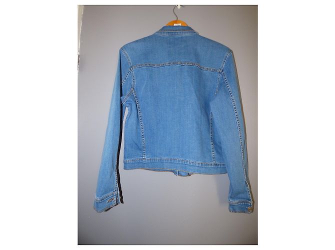 Ikks Blaue Kurze Jeansjacke Baumwolle Größe 44 Hellblau - Ansicht 2