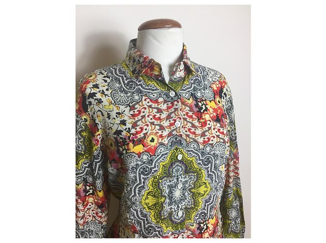 Blusa larga Etro de seda y algodón Multicolor - vista 2