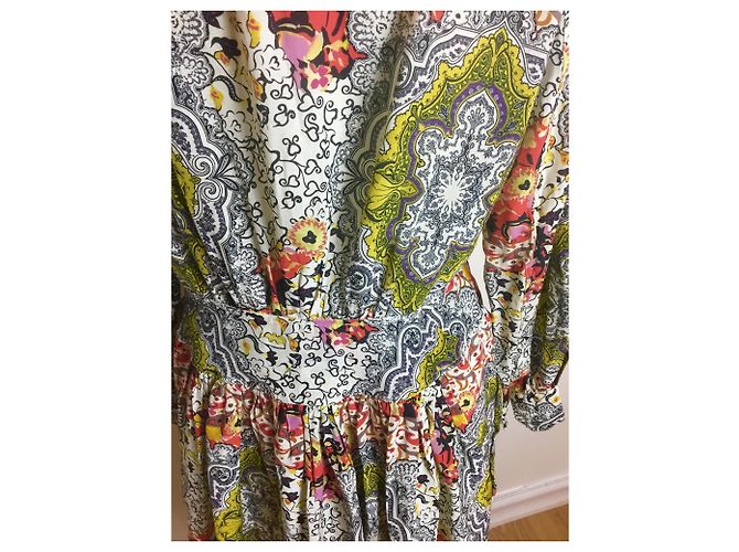 Blusa larga Etro de seda y algodón Multicolor - vista 4