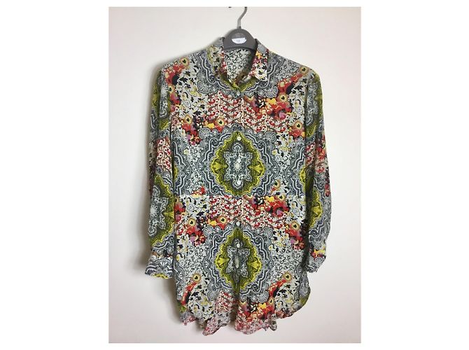Blusa larga Etro de seda y algodón Multicolor - vista 5
