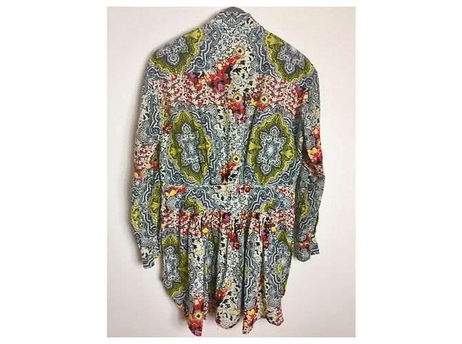 Blusa larga Etro de seda y algodón Multicolor - vista 7