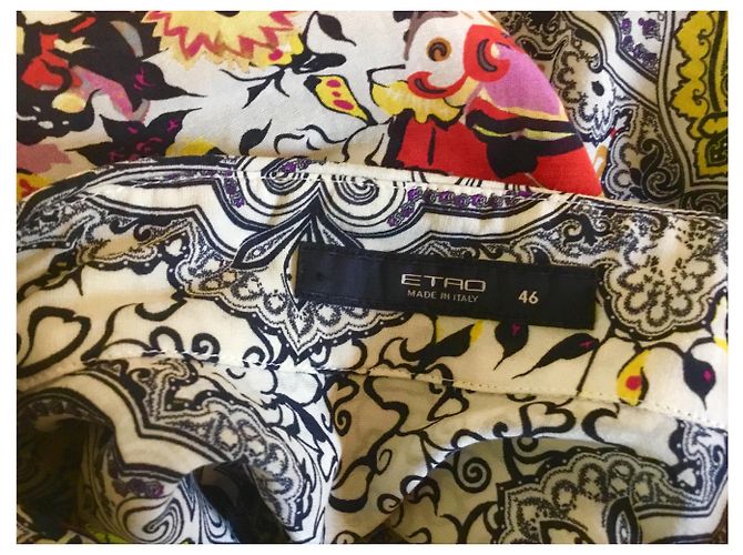Blusa larga Etro de seda y algodón Multicolor - vista 8