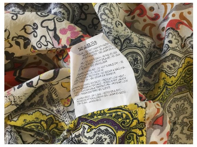Blusa larga Etro de seda y algodón Multicolor - vista 9
