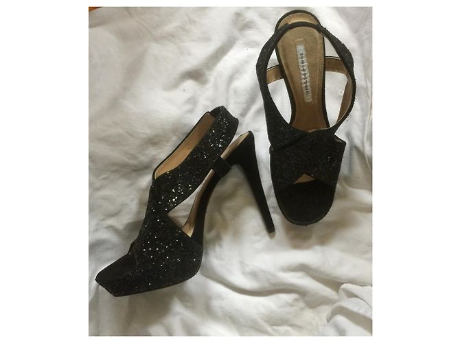 Décolleté Diane Von Furstenberg Zia Glitter Nere - vista 7