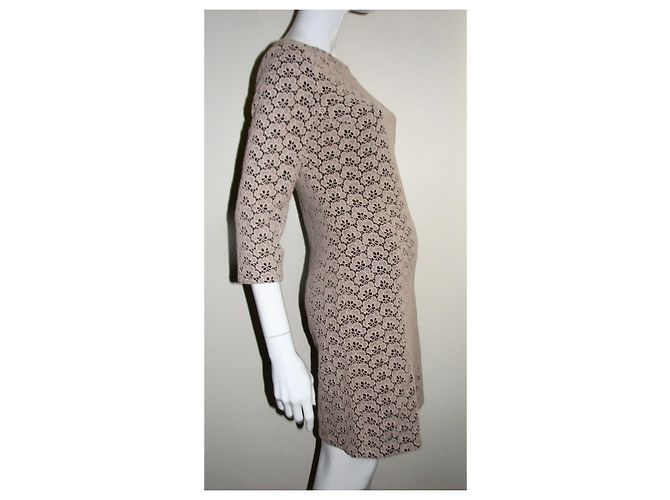 Diane Von Furstenberg Sarita Acorn Guipure Lace dress Brown Beige - view 4