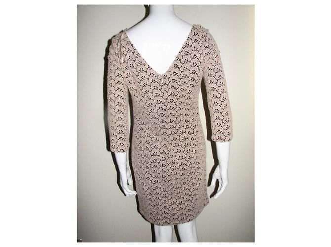 Diane Von Furstenberg Sarita Acorn Guipure Lace dress Brown Beige - view 7