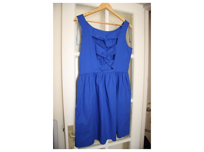 Abito Pepe Jeans Celeste in Cotone Taglia L Blu chiaro - vista 2