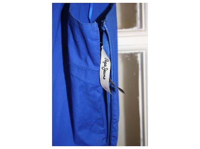 Abito Pepe Jeans Celeste in Cotone Taglia L Blu chiaro - vista 3