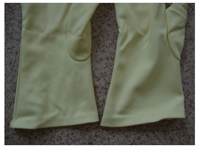 Autre Marque Guanti in nylon giallo pastello - vista 3
