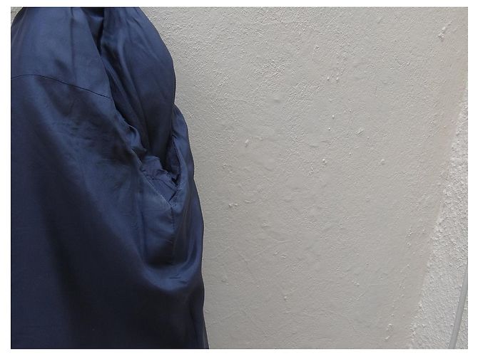 Abrigo oversize Balenciaga azul de lana y seda - vista 8