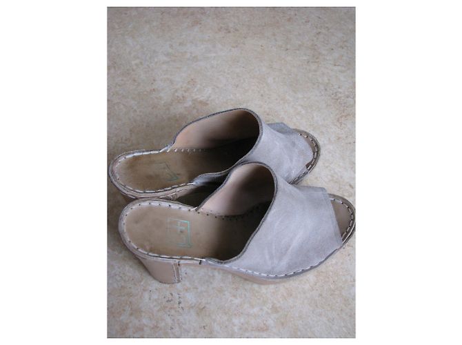 Autre Marque Mules QSP+ Beige Nubuck 39 - vista 3