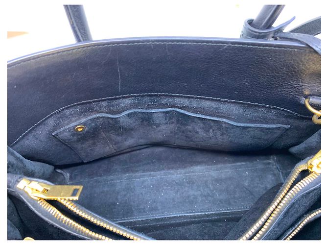Jour Saint Laurent Borsa Day in pelle nera Nero - vista 11