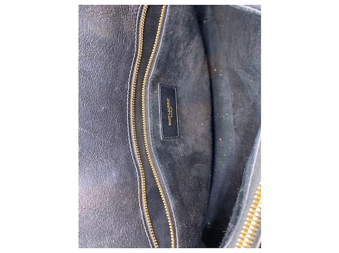 Jour Saint Laurent Borsa Day in pelle nera Nero - vista 14
