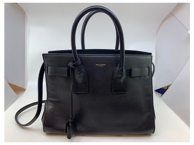 Jour Saint Laurent Borsa Day in pelle nera Nero - vista 2