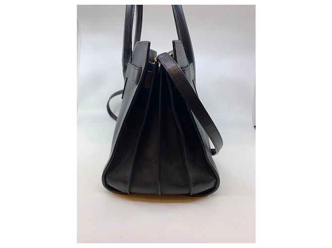 Jour Saint Laurent Borsa Day in pelle nera Nero - vista 4