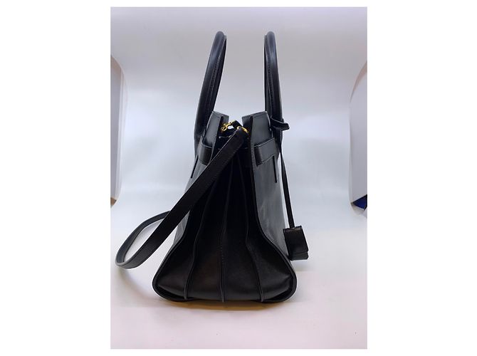 Jour Saint Laurent Borsa Day in pelle nera Nero - vista 5