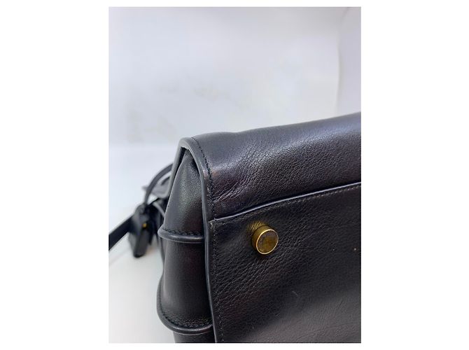 Jour Saint Laurent Borsa Day in pelle nera Nero - vista 7