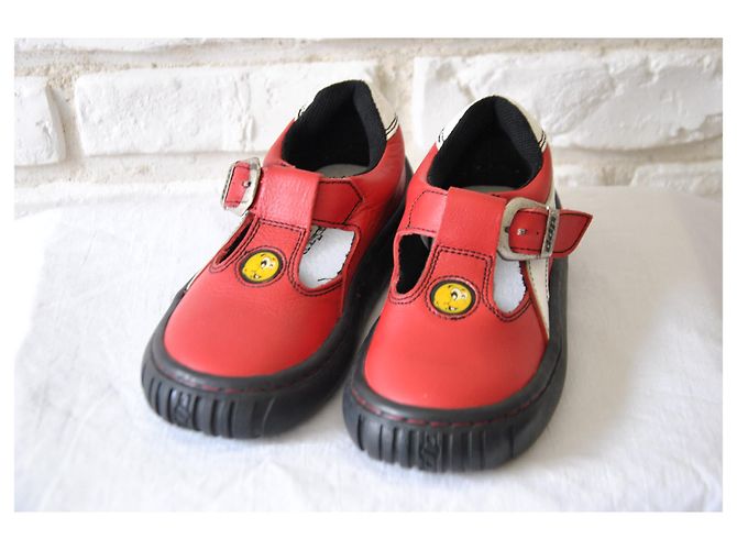 Autre Marque Sandales babies cuir rouge DDP Point 31 - vue 2