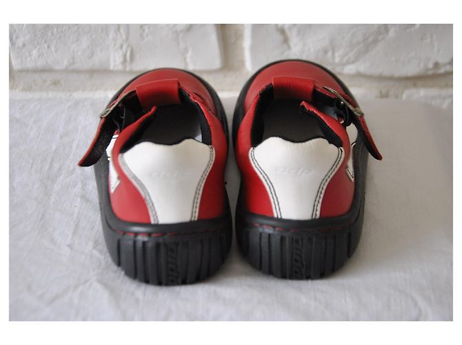 Autre Marque Sandales babies cuir rouge DDP Point 31 - vue 4