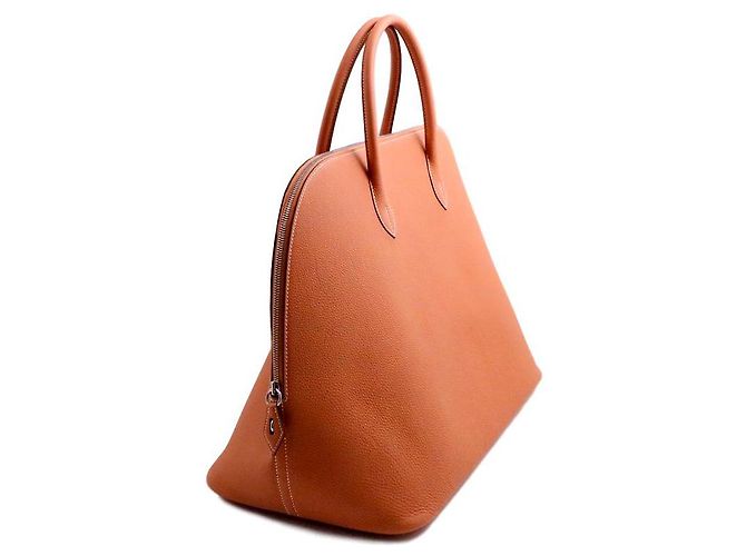 Borsa Bolide Hermès 45 borsa da viaggio in pelle di vitello cognac toro - vista 2