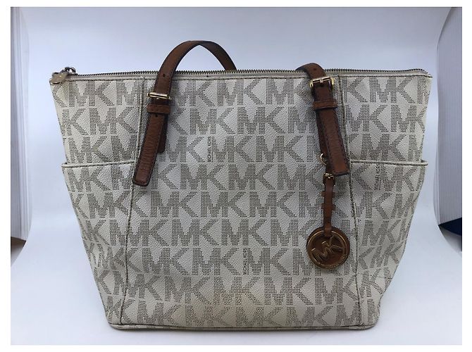 Borsa Michael Kors Signature Beige - vista 10