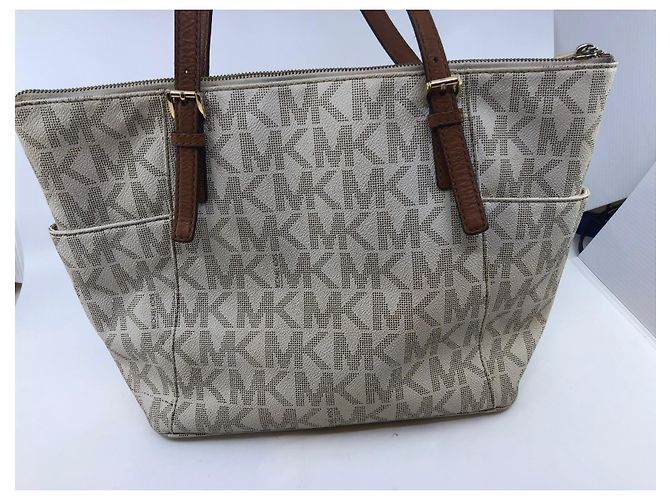 Borsa Michael Kors Signature Beige - vista 14
