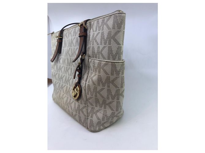 Borsa Michael Kors Signature Beige - vista 15