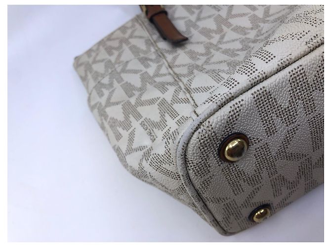 Borsa Michael Kors Signature Beige - vista 17