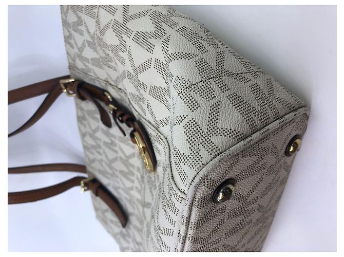 Borsa Michael Kors Signature Beige - vista 18