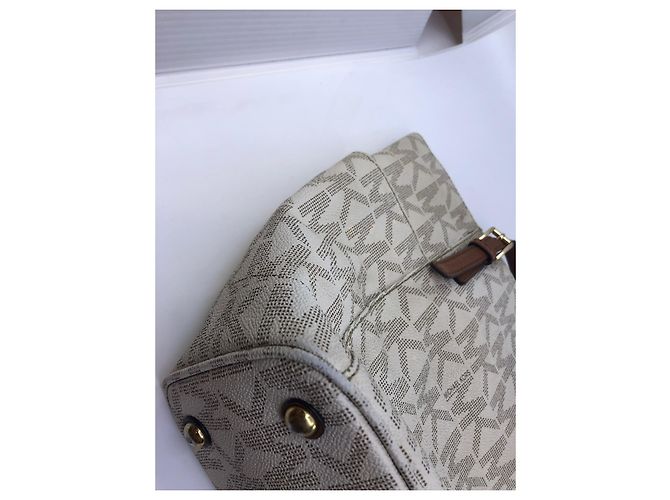 Borsa Michael Kors Signature Beige - vista 20