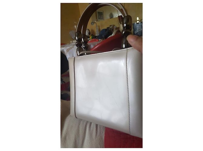 Christian Dior Lady Perla Borsa in pelle beige - vista 8