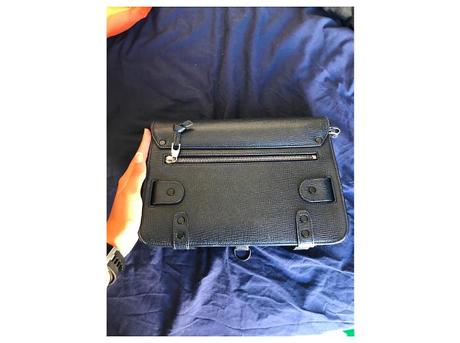Borsa a mano Proenza Schouler PS11 in pelle blu scuro - vista 4