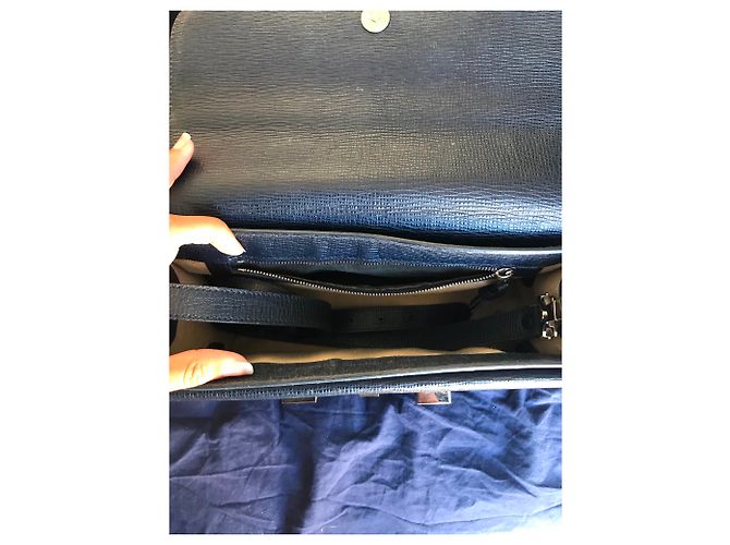 Borsa a mano Proenza Schouler PS11 in pelle blu scuro - vista 6