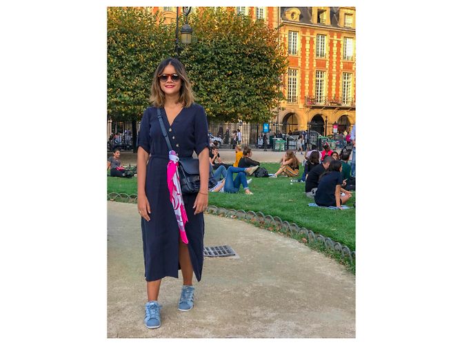 Borsa a mano Proenza Schouler PS11 in pelle blu scuro - vista 8
