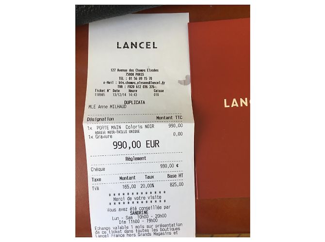 Borsa a mano Lancel Charlie modello piccolo nera in pelle Nero - vista 2