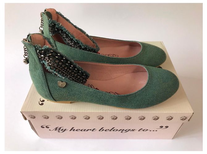 Autre Marque Nuove décolleté Lollipops in denim e pelle. fr 38 - vista 5