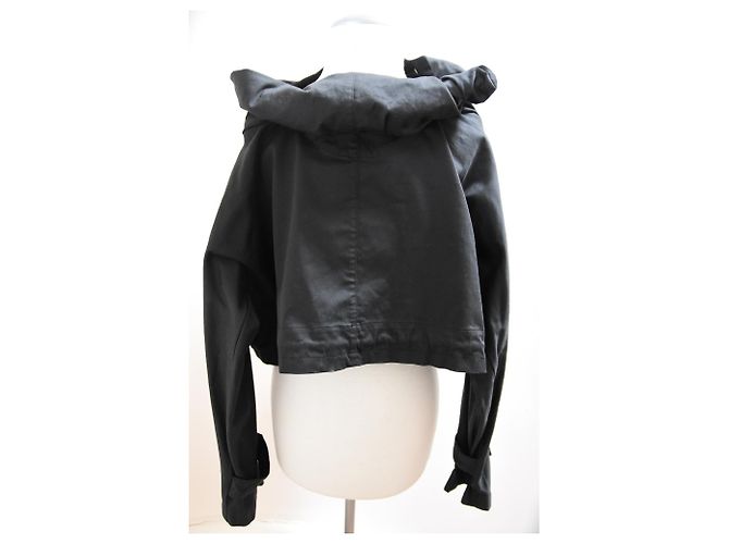 Nuova giacca nera Gestuz con cappuccio pieghevole. XS / S Nero - vista 5