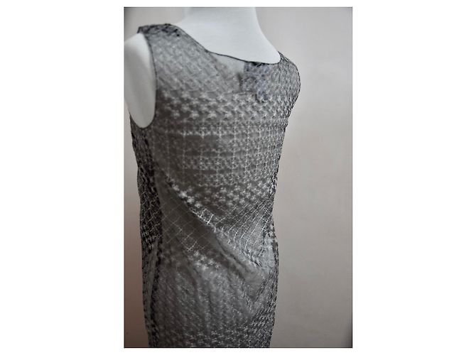 Sportmax 2-Abito lungo bianco e nero a strati. IT 38 - vista 2