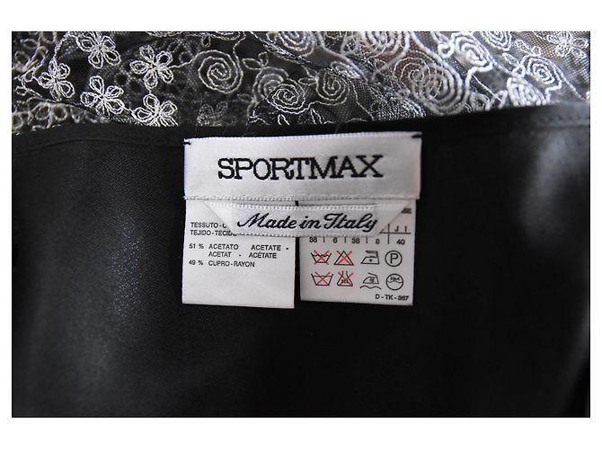 Sportmax 2-Abito lungo bianco e nero a strati. IT 38 - vista 4