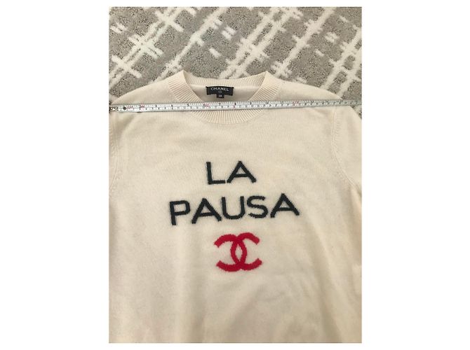 Chanel 2019 Suéter Cachemir La Pausa Blanco - vista 5