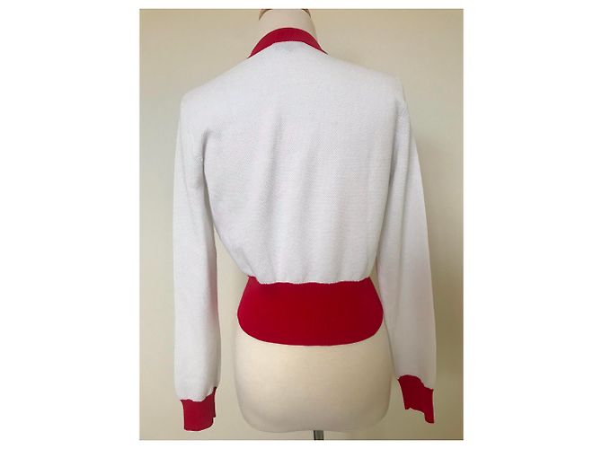 Chanel 2019 Cardigan bianco rosso - vista 3
